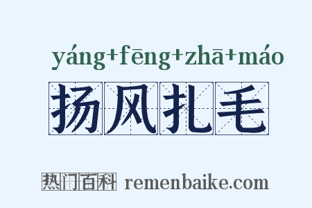 扬风扎毛是什么意思的图片